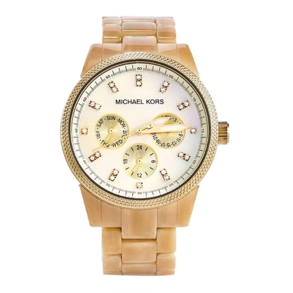Michael Kors Chronograph Watch with Diamond Inlay